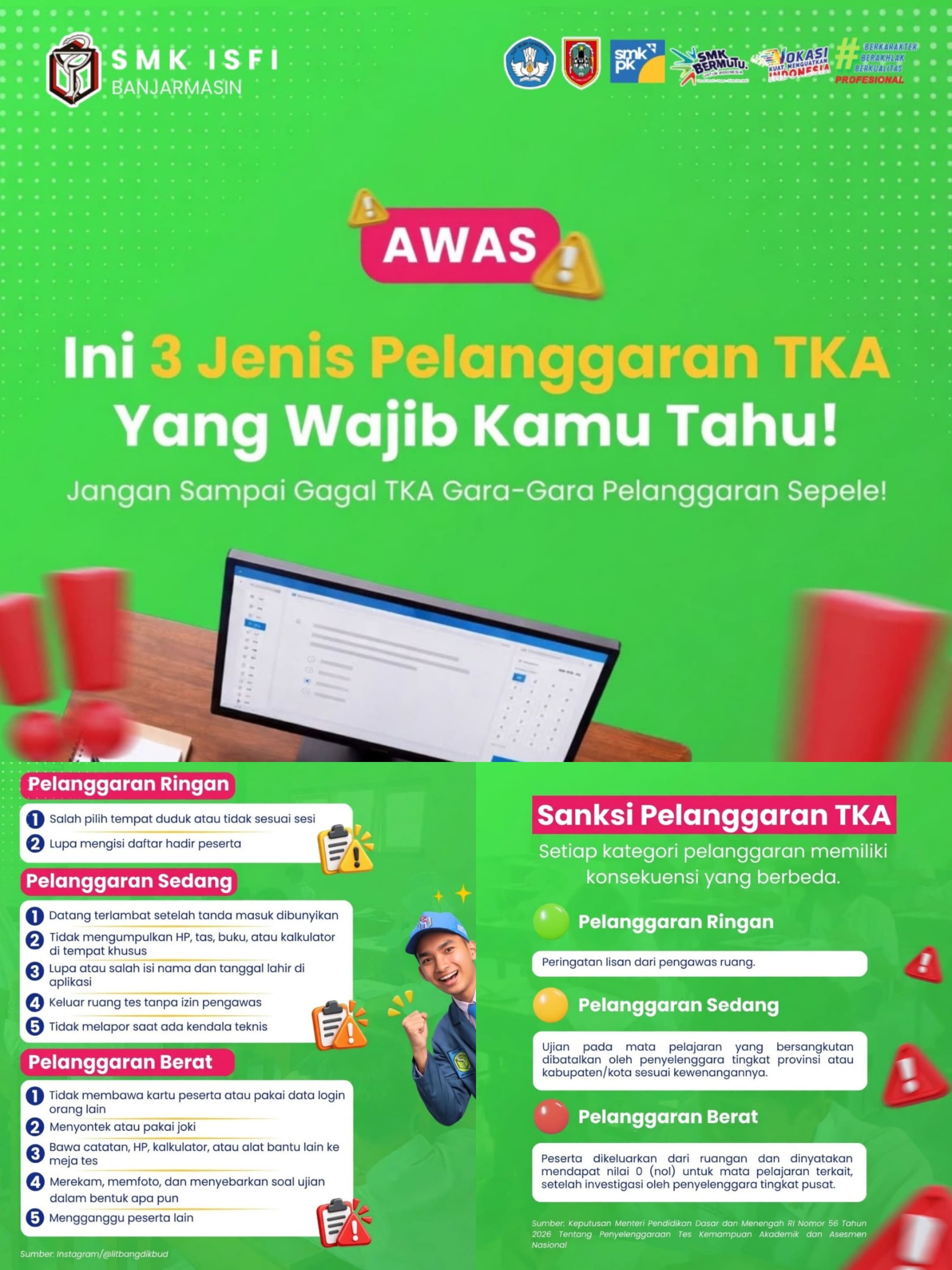 PERHATIKAN 3 JENIS PELANGGARAN TKA YANG HARUS KAMU TAHU!