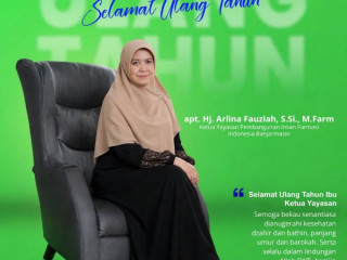 Barakallah fii umrik ibu ketua yayasan ibu arlina 🙏🥰
